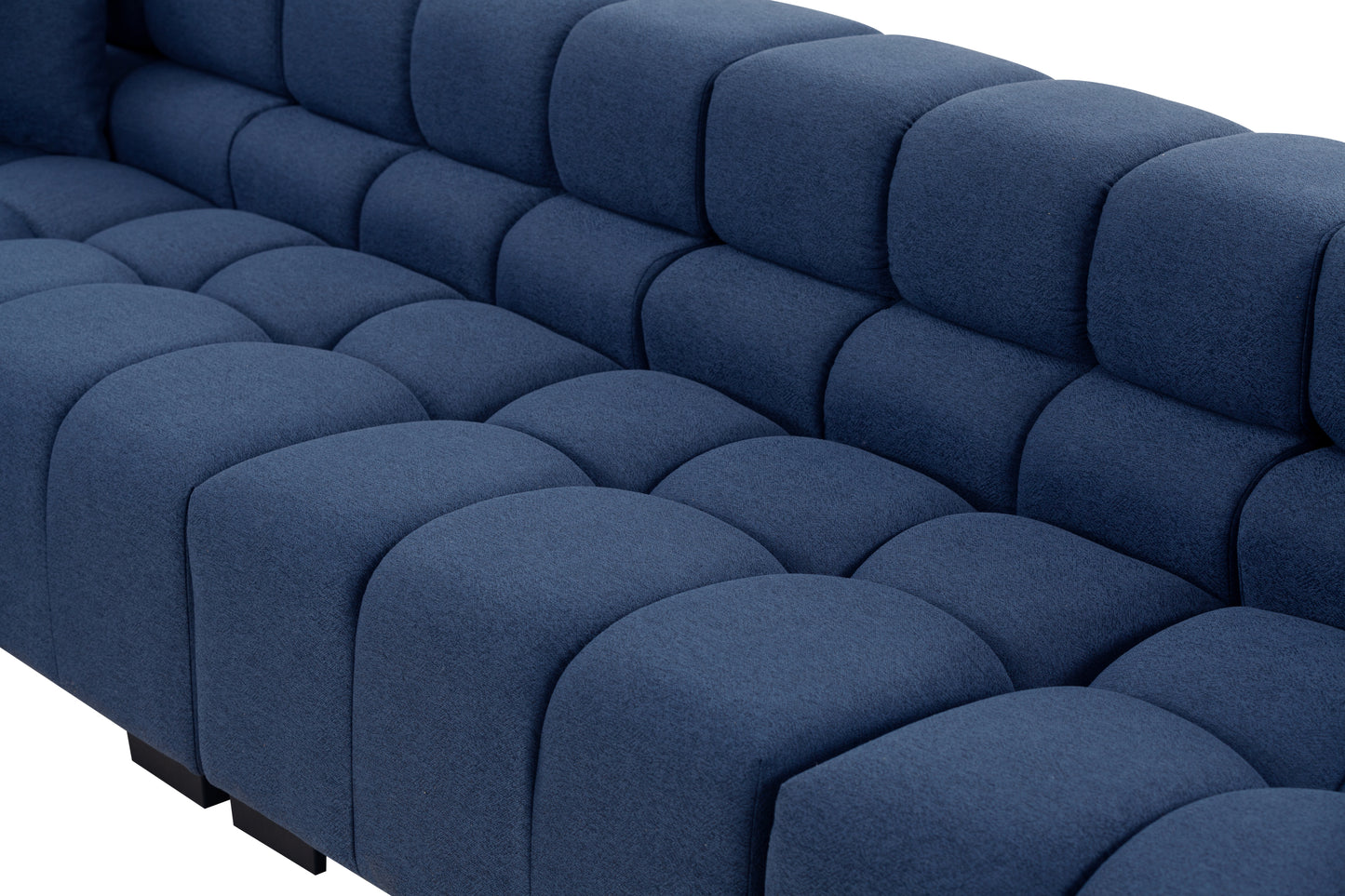 Modular Seating Sofa Couch L-Shaped Sectional sofa with Ottoman BLUE