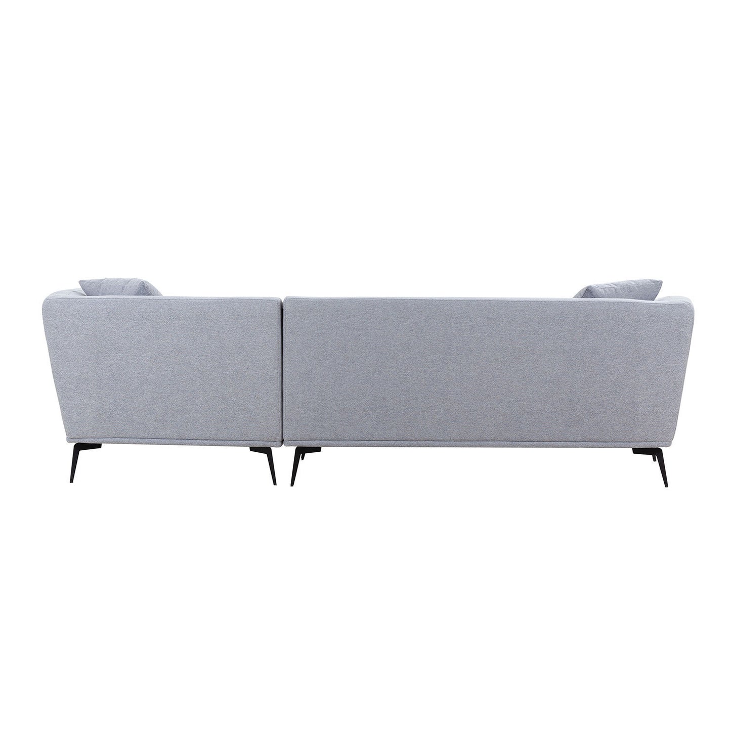 L-Shape Sectional Sofa Couch with Chaise,Metal Legs,Light Grey