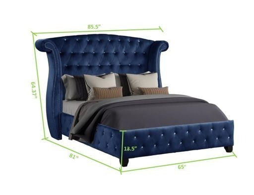 Sophia Queen bed Blue