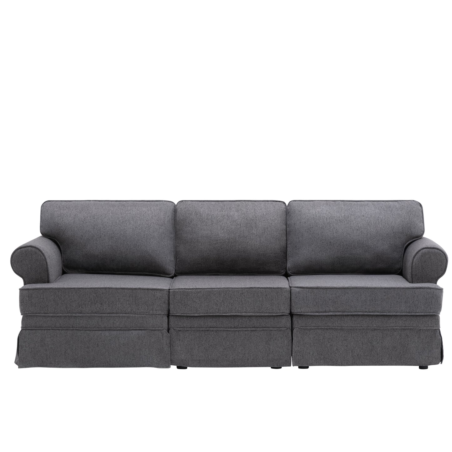 109.4" Fabric Upholstered Modular Sofa Collection, Modular Customizable ,Sectional Couch with removable Ottoman for Living Room