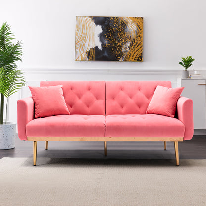 COOLMORE  Velvet  Sofa , Accent sofa .loveseat sofa with rose gold metal feet  and