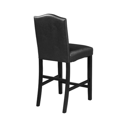 TOPMAX 5 Piece Dining Set with Matching Chairs and Bottom Shelf for Dining Room, Black Chair+Black Table